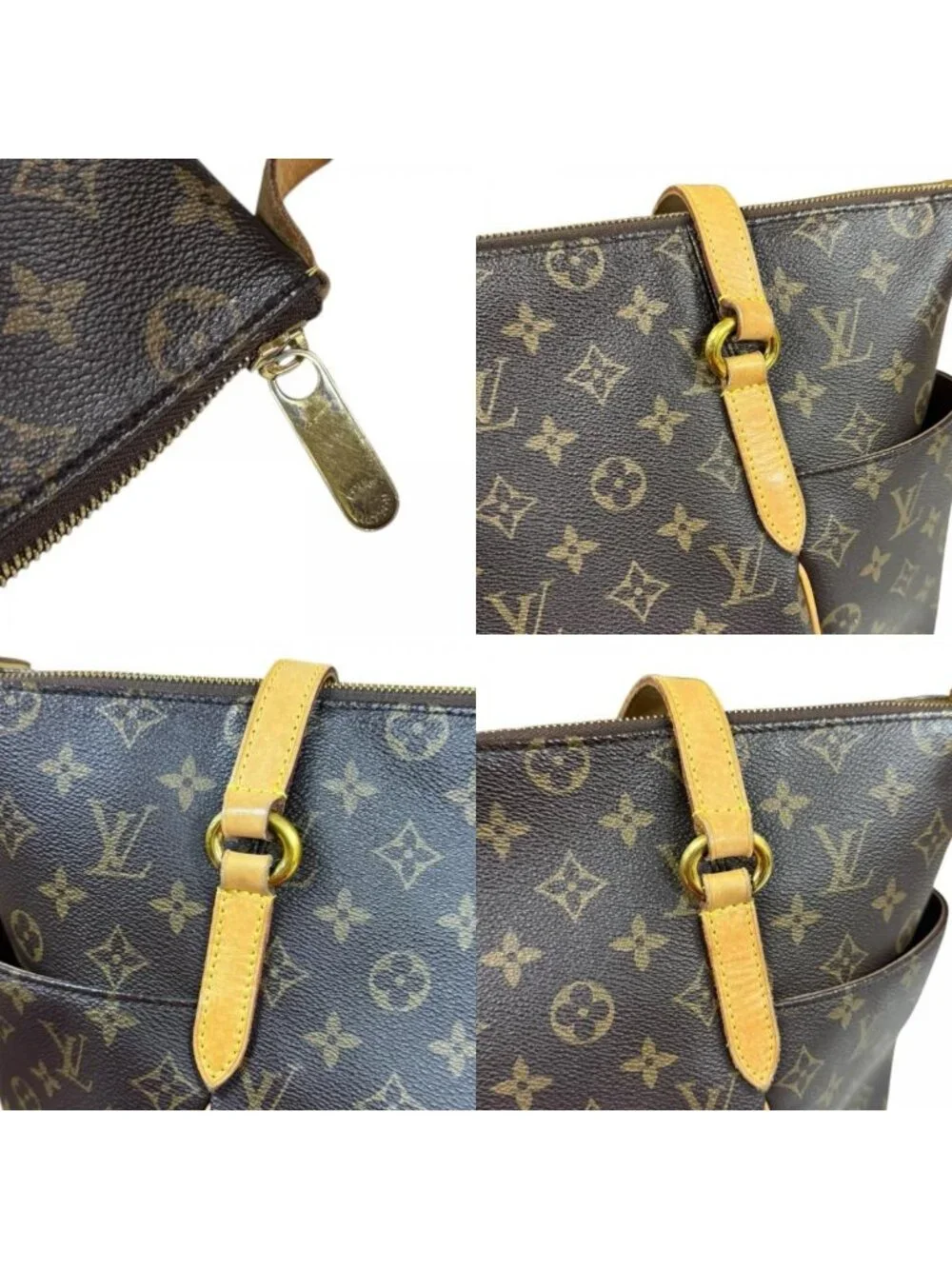 Louis Vuitton Totally MM Monogram Shoulder Bag Canvas Brown